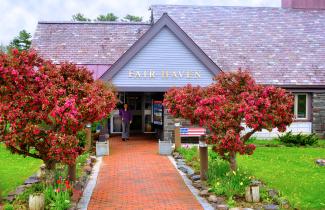 Front entrance of the Fair Haven, Vermont welcome center