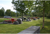 Williston Southbound Information Center Picnic Tables