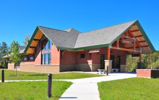 Front entrance of the Hartford, Vermont welcome center
